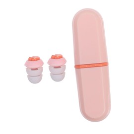 Ipetboom 1 Pairs Sleep Soundproof Earphone Earbuds Earmuff Noise Cancelling for Sleeping Headphones Wired Sleep Headphones Noise Reduction Pink Silica Gel
