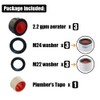 JQK Faucet Areator, 2.2 GPM Flow Retrictor Insert Faucet Aerators