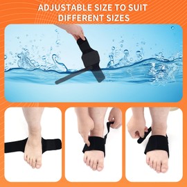 Gosknor Arch Support Brace, Adjustable Anti-Slip Foot Sleeve Wrap with Straps Washable for Planters Plantar Men Women Flat High Fallen Arch