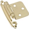 Decobasics 1/2" Overlay Brushed Gold Cabinet Hinges (25 Pair -50