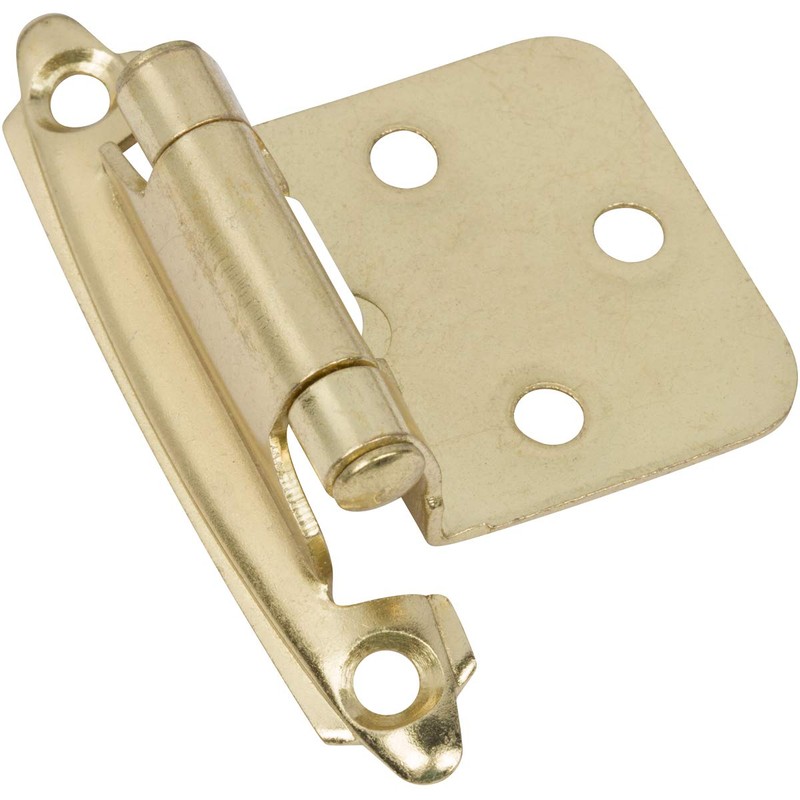 Decobasics 1/2" Overlay Brushed Gold Cabinet Hinges (25 Pair -50