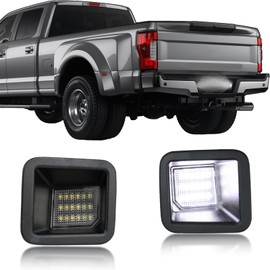 ULTRALTH LED License Plate Light for 2017-2024 Ford F250 F350 F450 Super Duty - White Tag Lamp Assembly, Direct Replacement (2-Pack) | Plug & Play