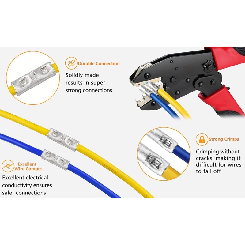 SVAAR 6 PCS 00 Gauge Non Insulated Butt Connectors 2/0