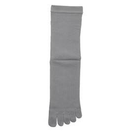 奈良県靴下工業協同組合 Fresh Cotton Toe Socks, 100% Cotton on Skin Contact Area, No Rubber Thread, 25-27cm, Made in Japan (GRAY)