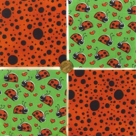 Various Manufacturers Ladybug Specs and Spots 4 inch 100% Cotton Novely Fabric Squares FK1