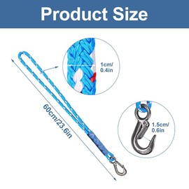 SKIKHN Schaukel Baumbefestigung Seil,2 Stück 0.6M Seil für Schaukel,Hängematte Befestigung Hält 400kg mit Karabiner,für Innen- und Außenbereich,Hängematte,Baumschaukel und Vogelnestschaukel