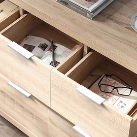 Hidden Cabinet Handles, Pack of 4 Cabinet Handles, Aluminium Bright White, Invisible Kitchen Handles, Door Handle, Drawer Handle Handles for Wardrobe, Bedroom