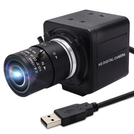 Svpro HD Webcam 8MP USB Camera with Zoom 2.8-12 mm Lens, Adjustable Focal Length Streaming Camera IMX179 Sensor Mini Camera with UVC, Compatible with Mac Windows Android Linux, OTG Support