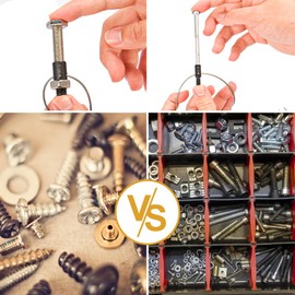 Nut and Bolt Thread Checker 26 Male/Female Thread Gauges (14 SAE/Inch & 12 Metric) Nut and Bolt Thread Size Checker Thread Identifier Gauges for Quickly Identify and Verify