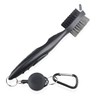 LeTradeJP Golf Brush, Black 3 in 1 Golf Cleaning Brush,