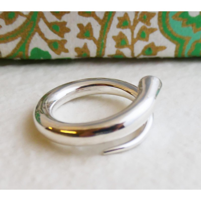 Onyx Sterling Silver Ring US Size 9 Diameter 19