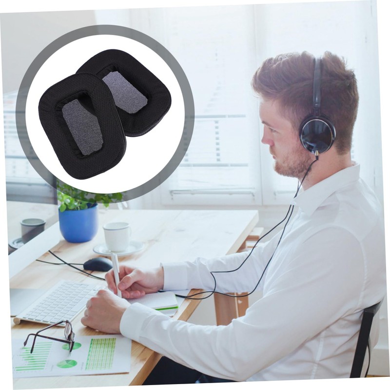CAXUSD 2pcs Mesh Ear Pads Replacement Compatible Headsets and Comfortable