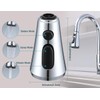 Universal Kitchen Faucet Head Replacement Pull Down 3 Function Spray