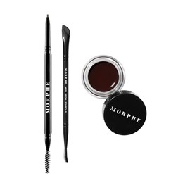 Morphe High Archiever Everyday Essentials Brow Kit - Precision Micro Eyebrow Pencil, Tinted Sculpting Brow Wax & 3-in-1 Brush for Shaping, Filling & Defining - Chocolate Mousse (3 Count)