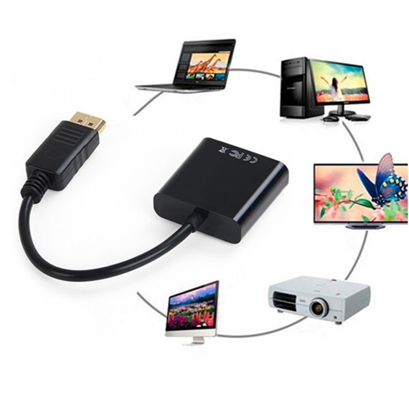 chenyang DP to VGA Adapter Gold-Plated DisplayPort Male to VGA