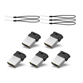 Mini USB 32 GB Pack of 5, Vansuny Ultra Mini USB Stick 2.0 Memory Stick 32 GB, External Memory USB Flash Drive Memory Stick with Lanyard Portable for Car/Desktop/Laptop (Black)