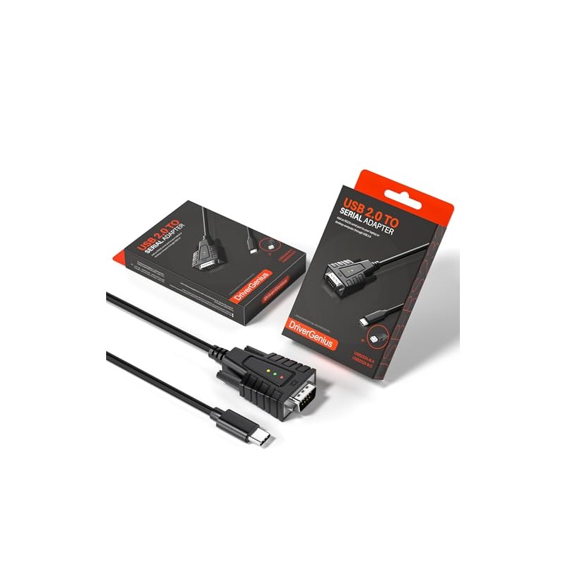 DriverGenius SerialEdgeX Series | USB-C to RS232 (DB9) Adapter with