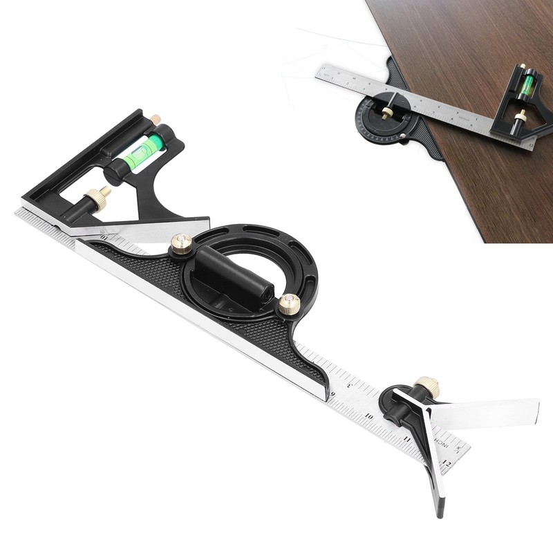 Combination Square Aluminum Alloy Stainless Steel Measuring Tool for Angle