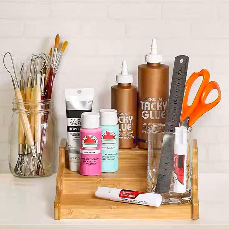 Wisebom 3-Tier Spice Rack Spice Holder Bamboo Extendable Practical Spice