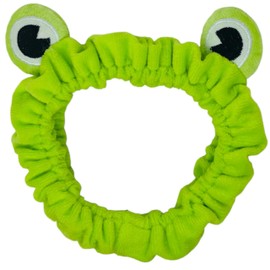 Shimmer Anna Shine Spa Headband, Frog Eye Green Elastic Hair Band for Face Washing (Green Frog, One Size)
