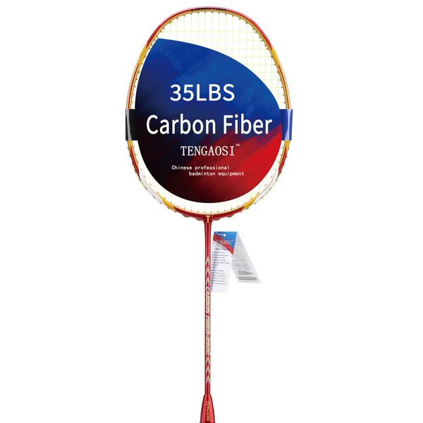 TENGAOSI Badminton Racket, 4U Lightweight Badminton Racquet, Professional 100% Full