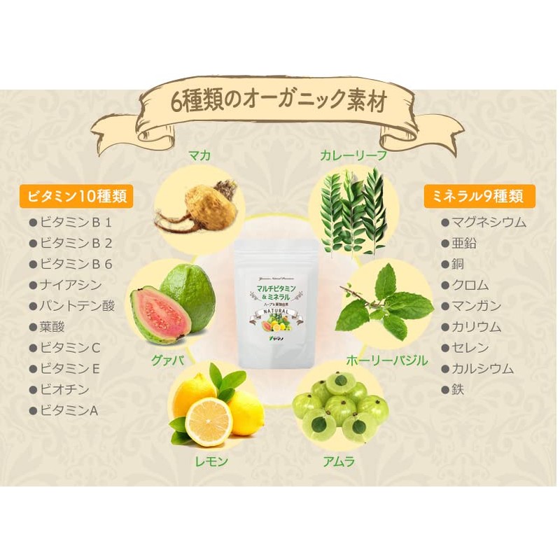 ふれあい生活館ヤマノ オールナチュラル素材 ハーブ＆果実由来のマルチビタミン＆ミネラル 60カプセル入り 2袋セット