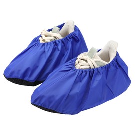 Wincredulous 2pairs Blue Shoe Covers Reusable Non-Slip Shoes Covers Overshoes Resistant Waterproof Boot Covers Elasticity Dustproof Washable for Household Carpet Floor Protection