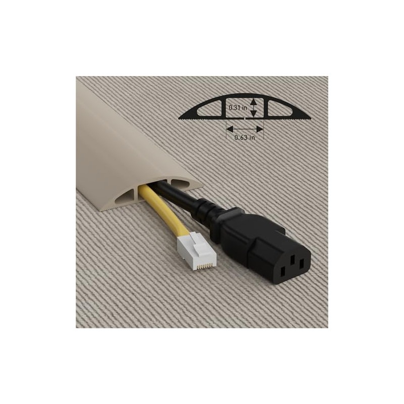 D-Line - Cubierta para cable de piso de 182.88 cm,