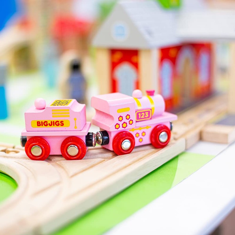 Bigjigs Rail Lokomotive Rosa Mit Tender