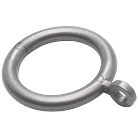 Merriway BH03181 (8 Pcs) Plastic Curtain Drapery Pole Rod Rings with Fixed Eye, Inner Diameter 28mm (1.1/8 inch) Outer Diameter 40mm (1.1/2 inch) Grey - Pack of 8 Pieces