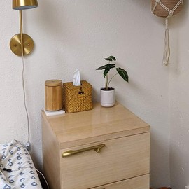 KiaoTime Retro Vintage Natural Wicker Tissue Box Cover Holder, Rustic Woven Refillable Tissue Paper Cube Box Cover Case, Decorative Tissue & Napkin Holder Dispenser for Dining Table,Bathroom