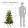 Puleo International 4.5ft Pre-Lit Aspen Fir Artificial Christmas Tree with