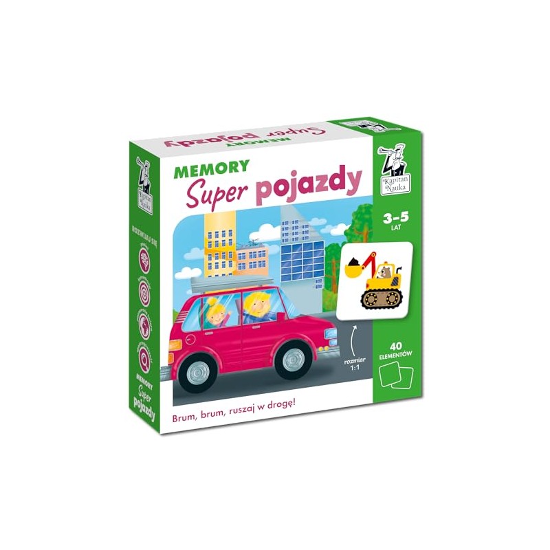 Memory Super Fahrzeuge. Kapitän Wissenschaft