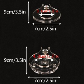 HHUXIUE Lightsaber Stand: Vertical Acrylic Display Holder for Lightsaber Storage and Display (Transparent 1 Hole 2 Pack)