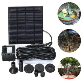 7V 1.5W Solar Water Pump Fountain Plants Watering Power Fountains Pool Home Garden Fish Pond Waterpump