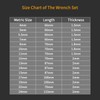 Singzhu U15 PCS Ultra Thin Galvanizing Wrench Set - Open-End