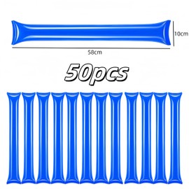 Ai-OUMLEEF 50PCS Thunder Sticks, Boom Sticks, Cheering Stick Clapper for Sports Games, Birthday Party Supplies, Wedding, Concert, Blue, Unisex, Outdoor