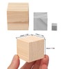 Geytetqi 80 PCS Solid Wood Square Cube for Crafts, 1.5