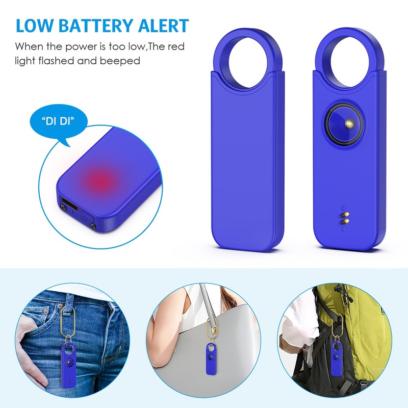 Brifit Persönlicher Alarm Taschenalarm 135dB Sirene, Panikalarm mit LED Taschenlampe,