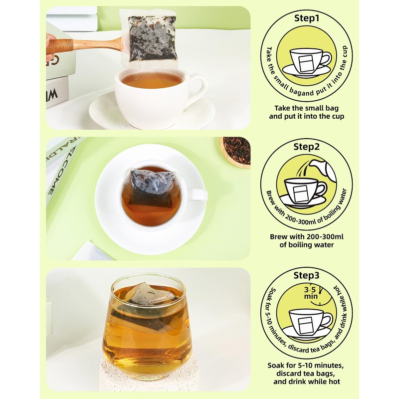 60 Teabags - Dandelion Leaf & Root Tea Bags, Natural