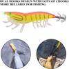Luminous Squid Jig Hook Saltwater Fishing Lures Plastic Glow Shrimp