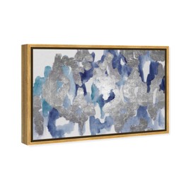 The Oliver Gal Artist Co. Modern 16 in x 24 in, Blue Palais, Canvas Wall Art, Living Room, Blue