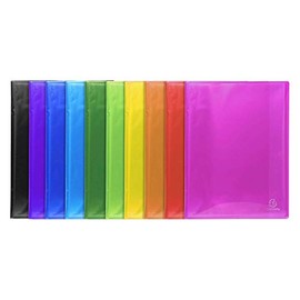 Exacompta 85470E Iderama Display Folder Made of Semi-Rigid Plastic 80 Crystal Sleeves 160 Views for DIN A4 1 Piece Assorted Colours Document Wallet Document Cover