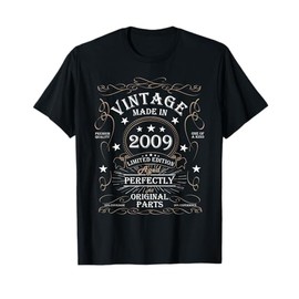 16th Birthday Retro Limited Edition Girl Boy Vintage 2009 T-Shirt