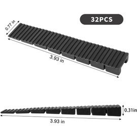 32 Pack Heavy-Duty Plastic Furniture Levelling Shims – Multi-Purpose Wedges for Leveling Toilets, Doors, Windows, Tables – Snap-to-Fit, Weatherproof Design (Black)