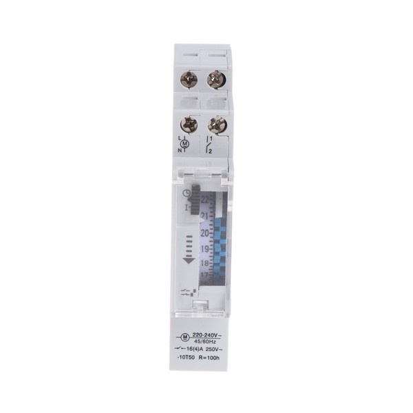 BIlinli Mechanical 24-Hour Programmable DIN Rail Timer C 110-240V 16A