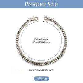 Wallet Chain,Key Chains for Men Women,Jean Chain or Punk Accessories,Biker Wallet Chain,Trouser Chain for Pants Jeans Trucker Biker Motorcycle Men Women,Waist Heavy Duty Metal Wallet Silver Color