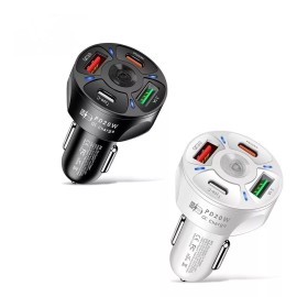 EGTMA 2 Piezas Cargador Telefóno Auto 5 Puertos Tipo C 20w