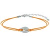 LES POULETTES BIJOUX - Bracelet Link Cowrie Shell - Orange