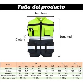 Chaleco De Seguridad Reflejante Industrial Superbrillante Color Verde Talla Del Chaleco Reflejante L